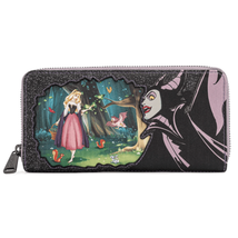 Loungefly Disney Villains Scene Maleficent Sleeping Beauty Zip Wallet - £47.95 GBP