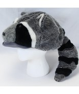 Raccoon Plush Hat  One Size Adult Daniel Boone  Badger - $29.39