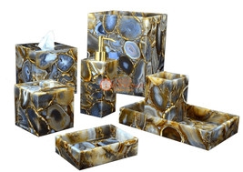 Wild Agate Stone Handmade Bathroom Decoration Bathroom/ Luxury Bathroom Set Deco - £960.79 GBP