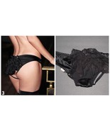 NWT Victoria's Secret Black Satin Cut Out Open Back Embellished Veil S  - $32.50