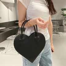 Black Heart Shaped Design Purses and Handbags for Women Fashion Designer  Totes  - £148.85 GBP