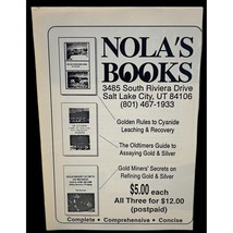 Nolas Books Vintage Print Ad 90s Salt Lake City Utah Gold Miners Prospec... - $10.97