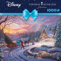 Thomas Kinkade 1000 Pc Jigsaw Puzzle Cinderella Bringing Home Tree Disne... - £14.38 GBP