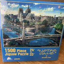 NEW Notre Dame by Alexander Chen 1500 PC Jigsaw Puzzle 24x33 SunsOut FRE... - £21.86 GBP