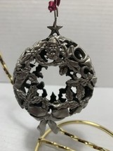 Hallmark Glowing Pewter Wreath Keepsake Ornament 20th Anniversary Edition 1993 - $7.99