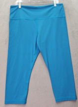 Athleta Capri Leggings Women&#39;s Size XL Blue Nylon Ultra High Rise Elastic Waist - £14.74 GBP