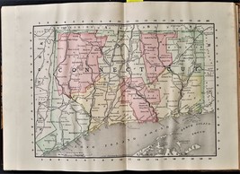 1894 Antique Ephraim Morris Pamela Converse Wilbraham Ma Genealogy Ct Ma Maps - £112.89 GBP