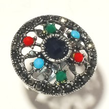 Black Spinel Multi Gemstone Good Friday Gift Ring Jewelry 5" SA 2026 - £4.78 GBP