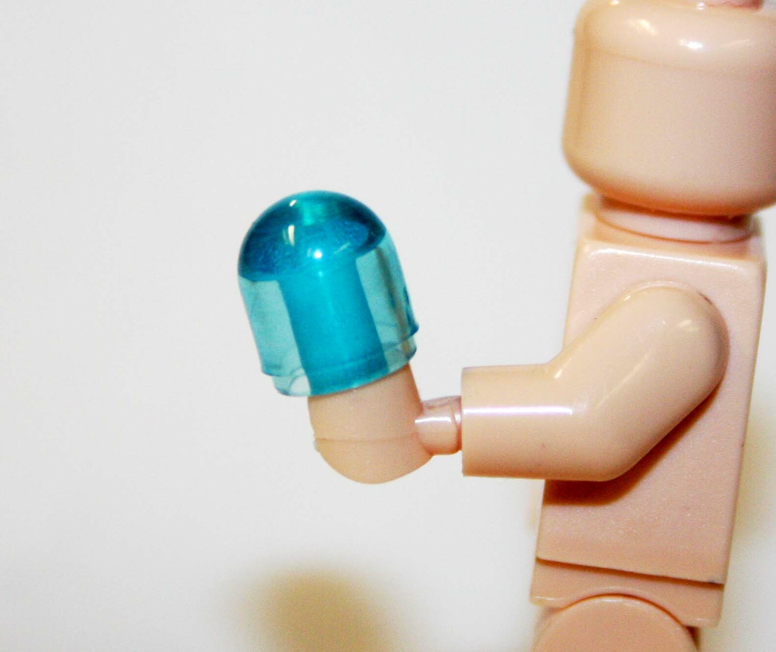 MZ Blue Round Light Clear Object Construction Piece Action Minifigures - $1.95