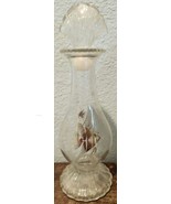 Vintage Avon Gold Angelfish Glass Perfume Bottle Bath Oil Apothecary Dec... - $13.76