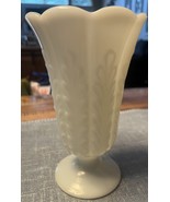 Vintage E.O. Brody Co Large 9&quot; White Milk Glass Flower Fern Vase M5200 C... - $24.74