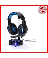 Stylish Gaming Headset Stand with 4 USB Ports &amp; Customizable LED – Unive... - $1,027.72 MXN