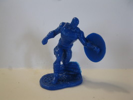 (BX-1) 2&quot; Marvel Comics miniature figure - Captain America #6 - blue pla... - $1.25