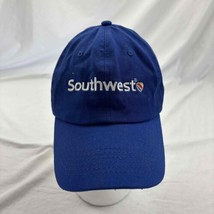 Southwest Airlines Baseball Cap Blue Adjustable Embroidered Logo One Size - £15.82 GBP