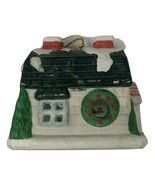 Christmas House Ornament Porcelain Ceramic  - $10.30