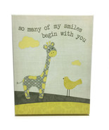 Giraffe Bird Art Painting So Many of My Smiles Begin With You Hanging Ar... - £30.39 GBP