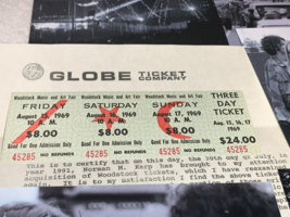 Woodstock Ticket 1969 Original 3 Day Jimi Hendrix Janis Joplin Grateful Dead Coa - £66.24 GBP