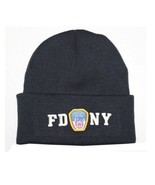 FDNY Winter Hat Police Badge Fire Department Of NYC Navy &amp; White One Size - £10.66 GBP