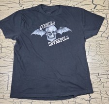 Vtg Avenged Sevenfold Bat Skull Graphic Metal Band Tee T Shirt Mens Black White - £19.37 GBP