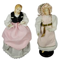 2 J Kazounis Francesca Dolls Handmade Porcelain Bisque Shepherdess Artist SIGNED - £94.74 GBP