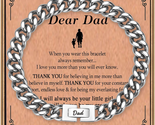 Fathers Day Gifts for Dad, Stainless Steel Curb Link Bracelets for Men, ... - £26.34 GBP