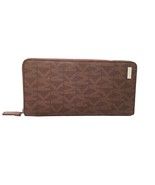 Michael Kors Mens Brown Jet Set Travel PVC Zip Around Long Wallet 18618-1 - $189.89 CAD