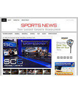 [NEW DESIGN] * SPORTS NEWS * blog website business for sale w/ AUTOMATIC CONTENT - $127.00