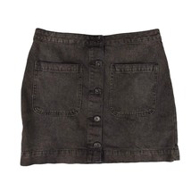 We the FREE PEOPLE Super High Rise Don&#39;t Get Me Wrong Black Denim Skirt, Sz 30 - £16.74 GBP