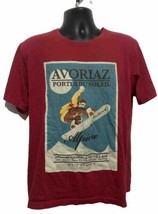 Peter Storm Mens Red T-Shirt Size L Snowboard Avoriaz Port Du Soleil Fre... - $12.47