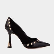 The Bella Vita Studded Black Leather Pump Women Shoe image 2