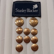 Stanley Blacker Gold Blazer Buttons 10 2-Large, 8 Smaller - £10.29 GBP