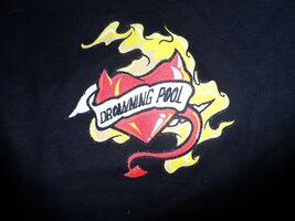 DROWNING POOL - Burning Heart Baby Doll T-Shirt ~Never Worn~ OSFA - $13.85
