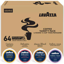 LAVAZZA COFFEE VARIETY PACK KCUPS 64CT - £40.27 GBP