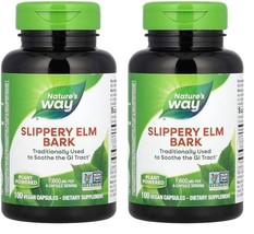 Nature&#39;s Way Slippery Elm Bark Capsules, 400 mg, 100 Count (Pack of 2) - $18.99