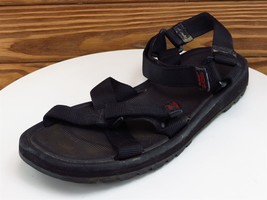 Rockport Sz 11 Sport Sandals Black Fabric Men Hook &amp; Loop - £15.51 GBP