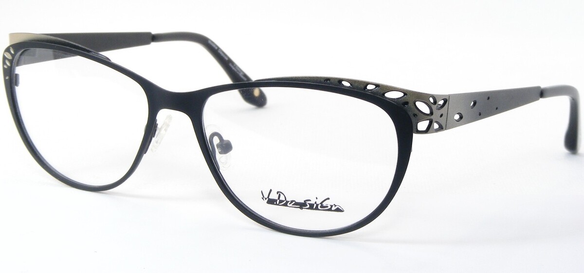 Variation Design 5717 Alizee Negro Mate/Champagne Gafas V. Diseño 52-16-135 - $135.61