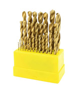 29 pc Titanium HSS Drill Bits High Speed Steel 3/8&quot; Shank Wood Plastic M... - $28.04
