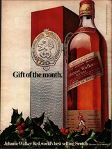 1968 Johnnie Walker Red Scotch Gift Of The Month Christmas Box Vintage P... - £20.77 GBP