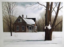 Helen Rundell Plate Sign/#d Litho &quot;Northfork&quot; snow covered country lands... - $556.78 MXN