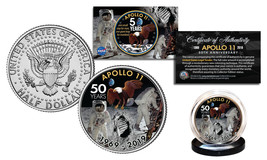 APOLLO 11 50th Anniversary Man on Moon Genuine JFK Kennedy Half Dollar US Coin - £6.71 GBP