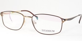 Vintage OU 64.354.02 Marron/Or Unique Rare Titane Lunettes 52-16-130mm - $56.38