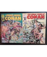 SAVAGE SWORD OF CONAN THE BARBARIAN MAGAZINE #37 #38 LOT/RUN OF 2 MARVEL... - $11.65