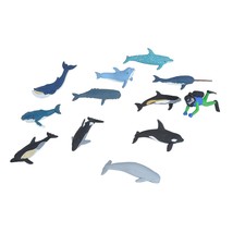 Wild Republic Whales and Dolphins Tube, Bottlenose, Spotted, White-sided... - $26.99