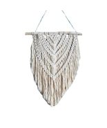 interoknack Chevron Macrame Wall Hanging  Handmade Boho Geometric Tapes... - $196.47 CAD