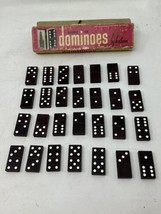 Empire State Building VTG 28 Halsam Wood Double Six Dominoes 623-W USA Made - £15.45 GBP