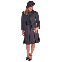 Nina Ricci VTG 1950s Paris Couture Gray Wool Dress Suit w/ Matching Hat ... - $16,632.05 MXN