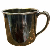 Old Oneida Silver Plate Baby Cup Mug Logo Engraved Tarnished Vintage Ame... - $24.95