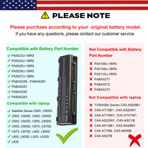 Pa5024U-1Brs Pa5023U-1Brs Battery For Toshiba Satellite Pa5026U-1Brs Pa5025U-1Br - $32.29