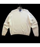 90s Pendleton Cable Knit V-Neck Sweater Mens Size L 100% Cotton Varsity ... - $29.99