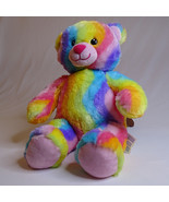 Build A Bear Teddy Rainbow Swirls Multicolor Plush Stuffed Bear Animal T... - $10.69